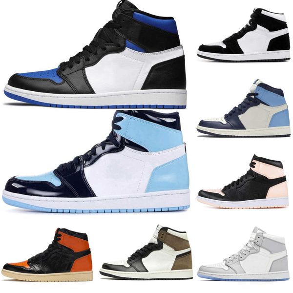 

with box jumpman 1s basketball shoes men women silver toe twist smoke grey high dark mocha student fashion sport outdoor sports sneaker mens