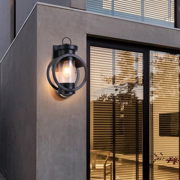 

wall lamps american retro lamp outdoor gate garden balcony aisle waterproof led light iron art vintage porch stairway lighting