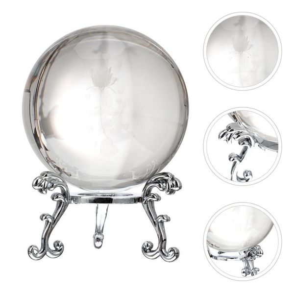 

novelty items 1 set valentines rose-carved crystal with rack crafts deskdecor