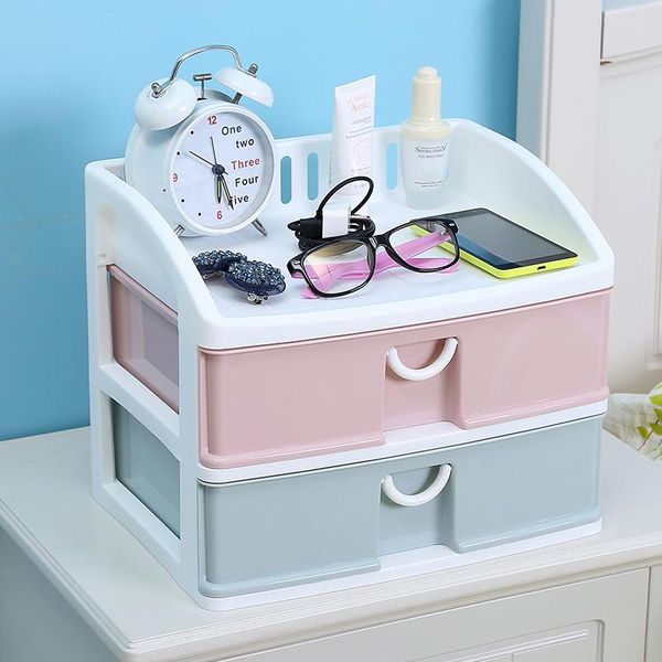 

plastic makeup organizer drawer cosmetic jewelry lipstick storage box multi-layer make up brush holder home sundries accessories boxes & bin