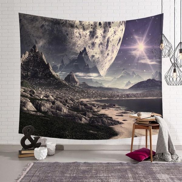 

tapestries science fiction universe celestial bodies wall tapestry fabric fantasy landscape cloth background blanket