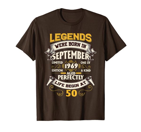 

Legend Born September 1969 Tee 50th Bday 50 Year Old Gift T-Shirt, Mainly pictures