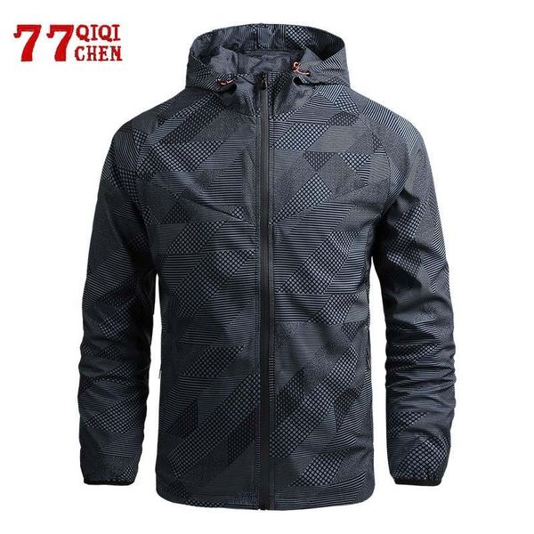 

men's jackets summer hooded jacket men lightweight long sleeve casual camouflage coats zipper outdoor slim thin sweatshirt male spring, Black;brown