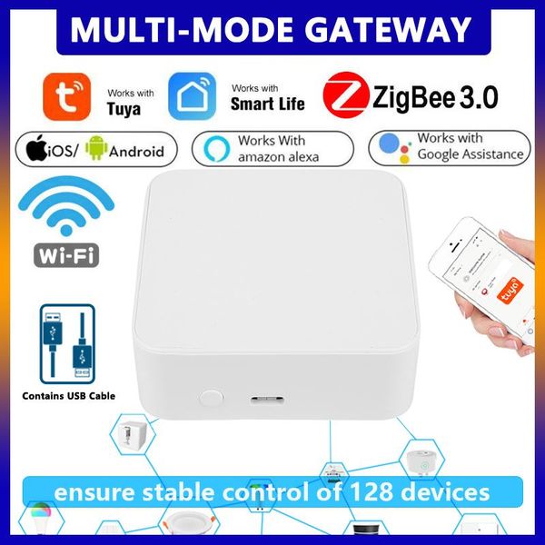 

smart home control tuya gateway zigbee wired wireless hub bridge life works with alexa echo google center supply