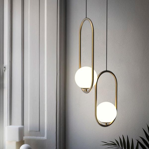 

pendant lamps nordic led glass ball hanging lights industrial lamp deco maison kitchen fixtures chandelier dining room bedroom