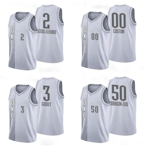 

basketball jersey shai gilgeous-alexander 2 josh giddey 3 jeremiah robinson-earl 50 muscala oklahomacityjersey jerseys in stock, Black;red