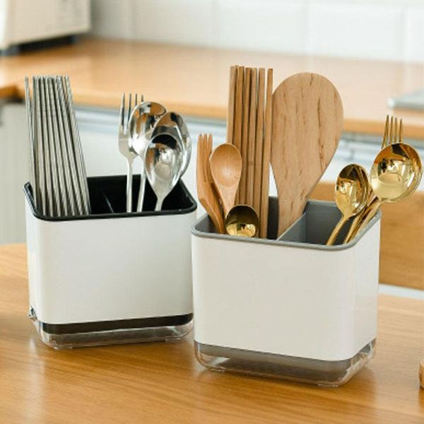 

double-layer chopstick holder plastic box kitchen supplies storage containers drain rack household tableware shelf bottles & jars