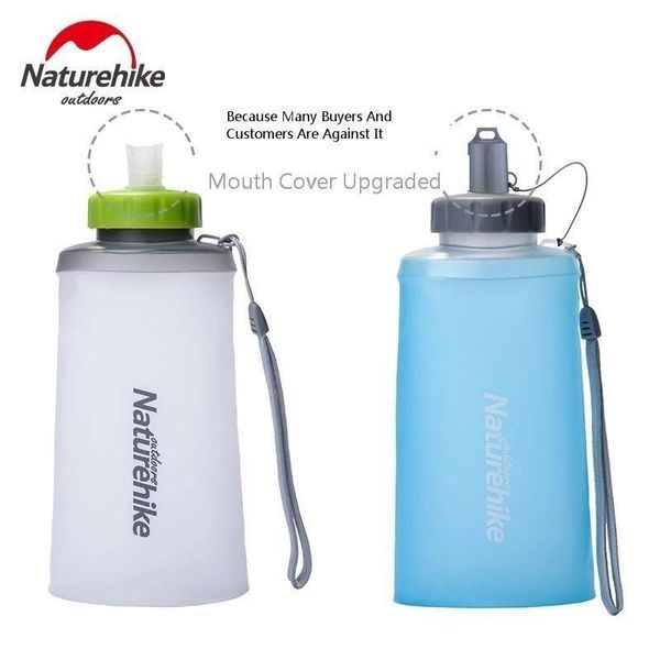 

water bottle naturehike 500 750ml tpu material mini ultralight portable silicone folding sports bottles for outdoor mountaineering