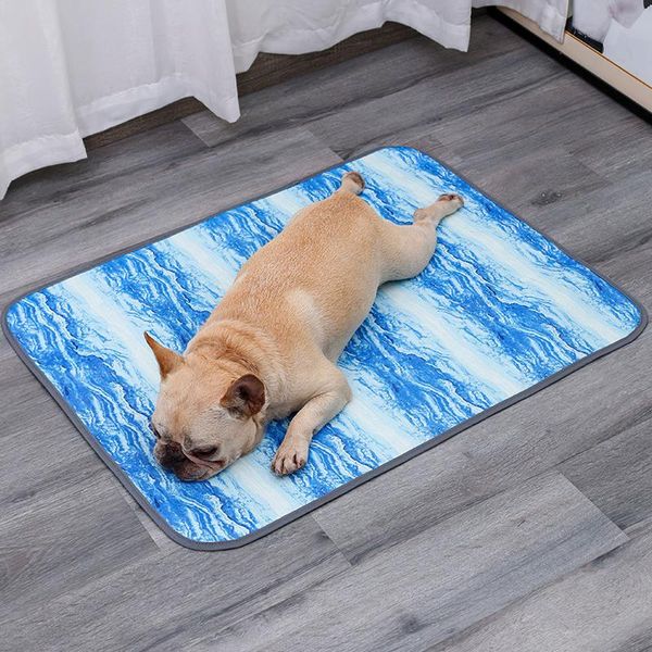 

kennels & pens dog mat cooling summer pad for dogs cat blanket sofa breathable pet bed washable small medium large car
