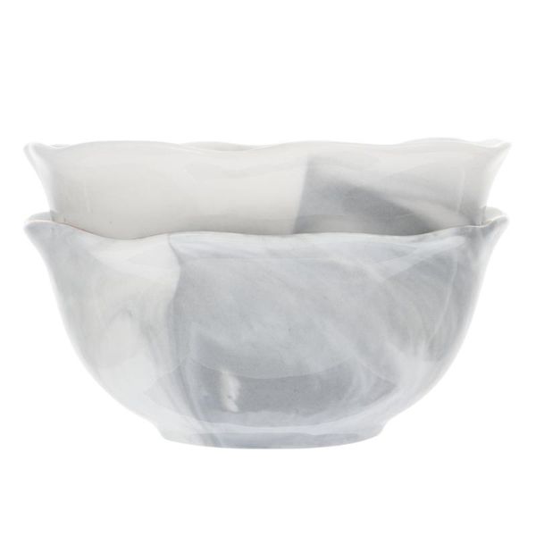 

bowls 2 pcs stylish irregular cereal oatmeal ceramic dish rice tableware
