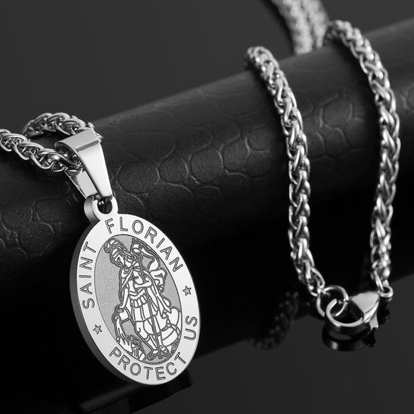 

pendant necklaces stainless steel necklace religious belief christian for peace can worn daily jewelry party gift, Silver