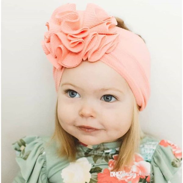 

baby flower hair accessories ins infant solid color corn children head band fashion toddler kids princess big flowers hairband d139, Slivery;white