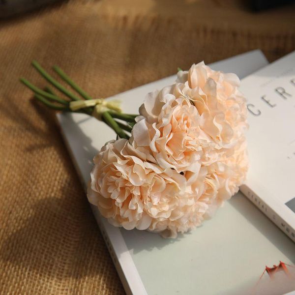 

decorative flowers & wreaths faux living room fake flower quality peony artificial silk for home decoration wedding bouquet bride