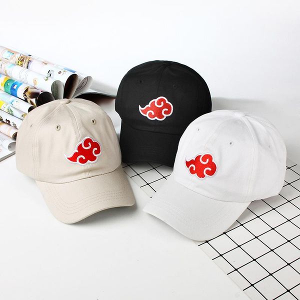 

beanies anime hats akatsuki ninja uchiha konoha red cloud symbol baseball cap crying face hat cosplay costumes accessories