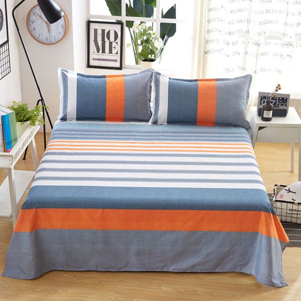 

simple matte thickened sheet pillow case three piece single bedding