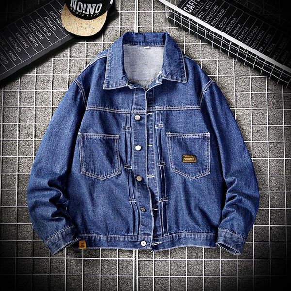 

men's jackets 2021 autumn trend korean version of the explosion classic loose retro wild net red casual denim jacket, Black;brown