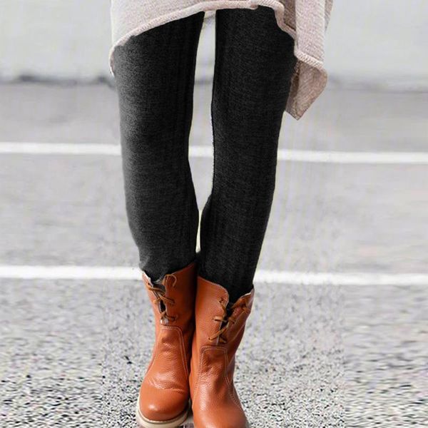 

women's leggings 2021 fashion print women elegant slim warm base female trousers autumn casual comfort skinny ladies pants, Black