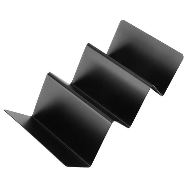 

rafts/inflatable boats 1pc taco holder stainless steel tray stand mexican pizza roll shelf baking rack for burrito potato chips shell (black