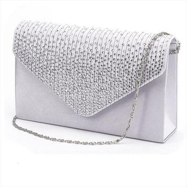 

ladies messenger large evening bag satin diamante clutch brand party envelope torebki damskie 30