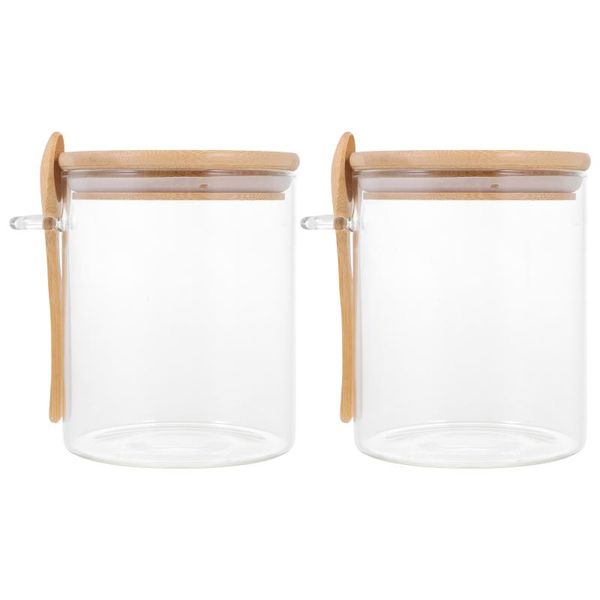 

storage bottles & jars 2pcs kitchen wood lid containers coffee beans