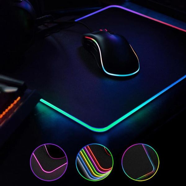 

mouse pads & wrist rests gaming luminous big pad computer mousepad rgb large gamer carpet pc desk play mat