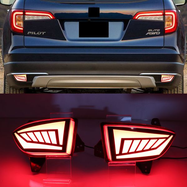 1Pair Auto LED HINTERE BUMPER Reflektor Licht Blinker Bremslichter Rückleuchte für Honda Pilot 2019 2020 2021