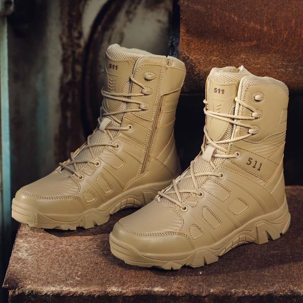 

boots man mens safe highsafety leather sneakers footwear designer classic zapatillas sneaker for outdoor de, Black