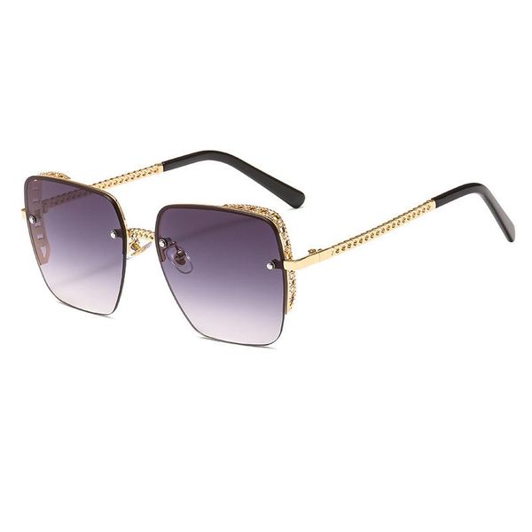 

sunglasses 2021 brand design trend luxury diamond rhinestone for women men fashion retro summer travel metal sun glasses, White;black