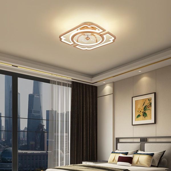 

ceiling fans modern chinese style fan light home living room remote control invisible led bedroom dining
