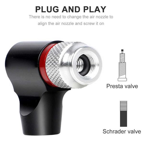 

bike pumps co2 pump schrader presta adapter mini bicycle tire inflator for road mountain bikes cycling accessories