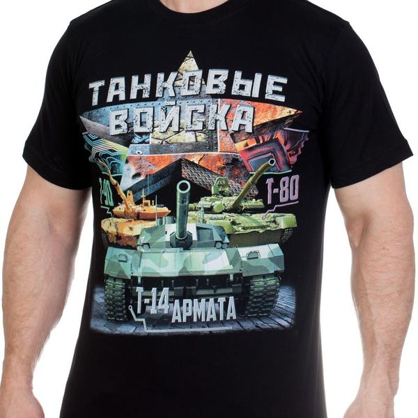 

running jerseys hike star men novelty black t-shirt of the russian tank troops cotton in with th t shirt, Black;blue