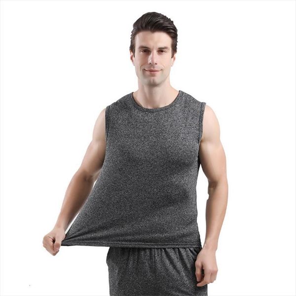 

summer u neck thin stretch large loose perspiration quick drying mens tank plus size 7xl tees home male sport, White;black