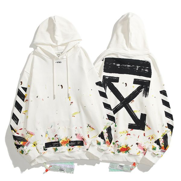 

autumn and winter 2021 wh@te plant pattern splash printing unisex, Black