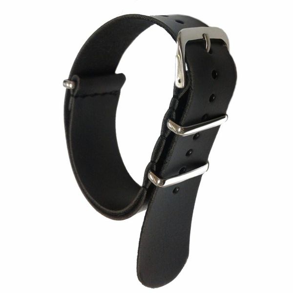 

watch bands 20mm single piece strap black faux leather wb1222c20fb, Black;brown