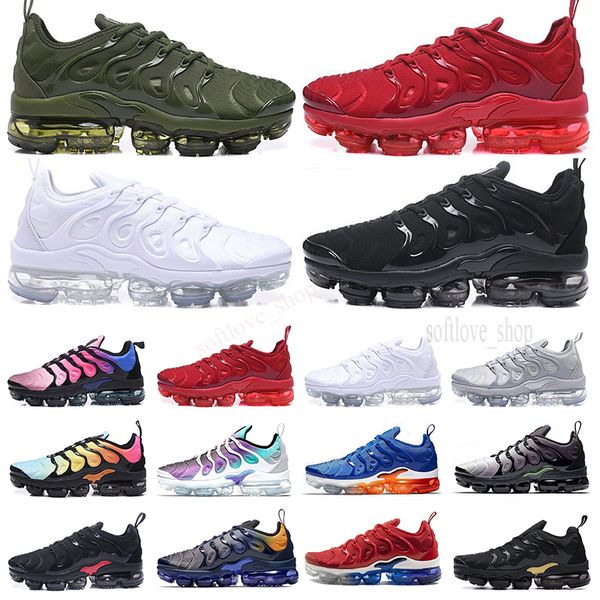 

tn plus running shoes mens black white volt glow hyper pastel blue oreo women orange pink breathable sneakers trainers outdoor sports fashio, White;red