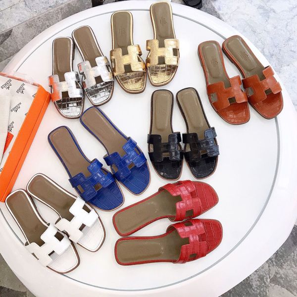 

2021 summer new net red h slippers for women, Black