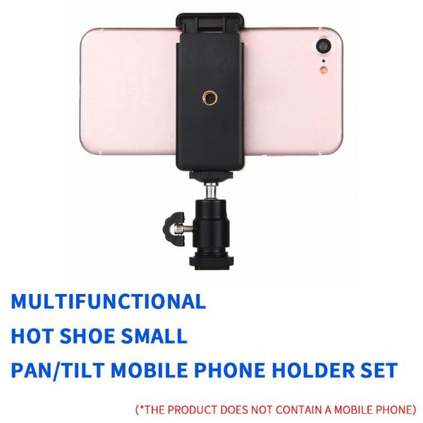 

shoe metal gimbal + mobile phone clip 1/4 screw interface universal ball holder bracket set lighting & studio accessories