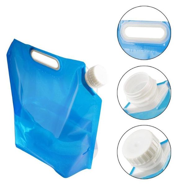 

outdoor bags 5l/10l folding water bag canister portable storage lifting hydration pack reservoir container