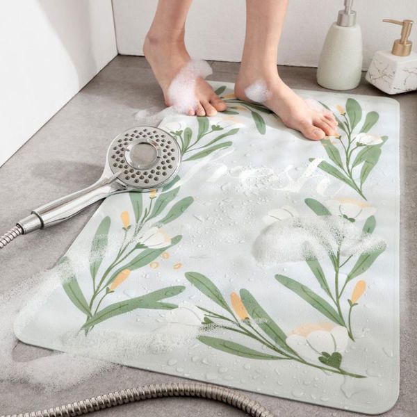 

bath mats 40x70cm pvc simple thick floor mat bathroom non-slip household shower room suction cup foot
