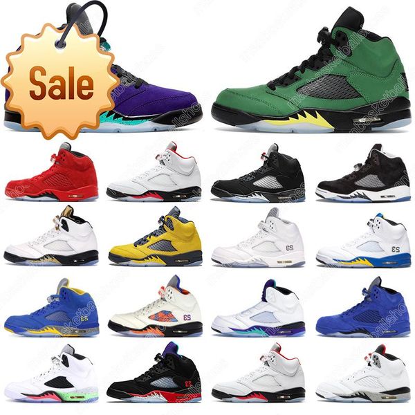 

5s men basketball shoes 5 fire red alternate grape what the oregon white cement mens trainers athletic sneakers