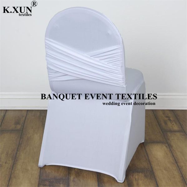 

chair covers spandex stretch banquet cover with swag wedding event party decoration