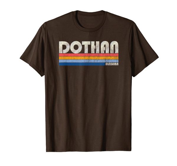 

vintage 70s 80s style dothan al t-shirt, White;black