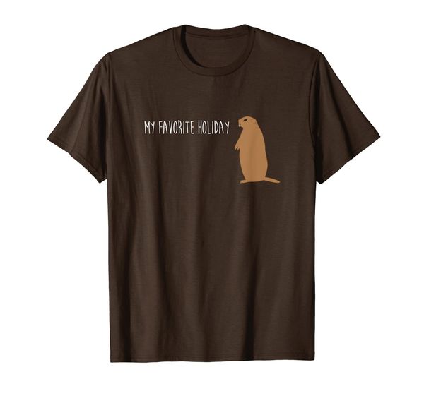 

funny groundhog day shirt my favorite holiday gift, White;black