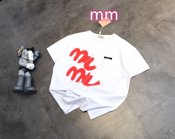 

21 summer mm + letter love t-shirt printing loose casual fashion, White