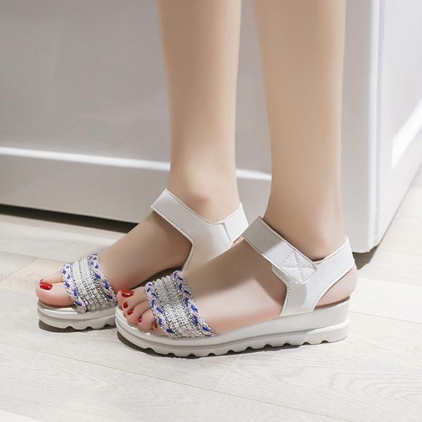 

sandals women summer open toe non-slip shoes woman casual wedges platforms ladies gladiator office party #3 bh00, Black