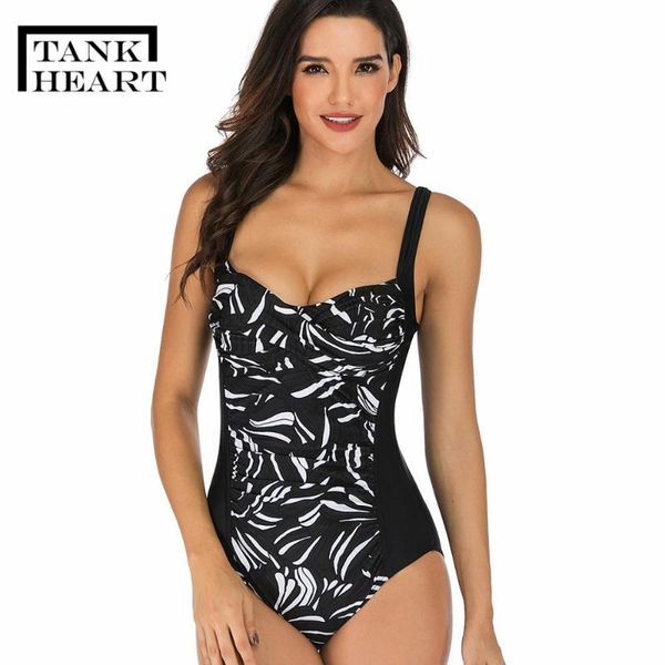 

one-piece suits retro potos monokini plus size swimwear women one piece swimsuit push up badpak swim bathing suit xxl