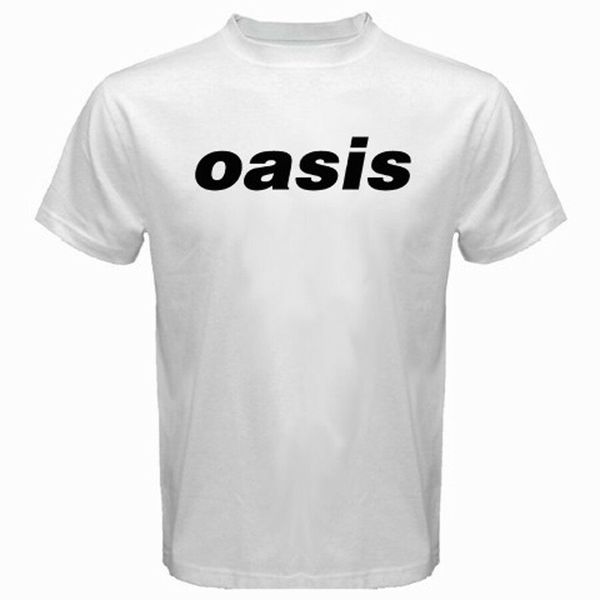

OASIS Logo Liam Galagher Men's White T-Shirt Size S to 3XL, White;black