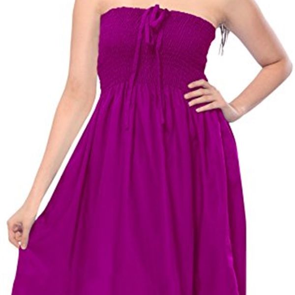 

casual dresses la leela women's  beach tube uvyw, Black;gray
