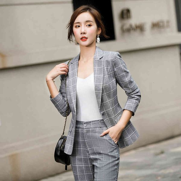 

pant casual s-5xl pink apricot white chess pant suit girl 2 piece set arrival full spring blazer clothes