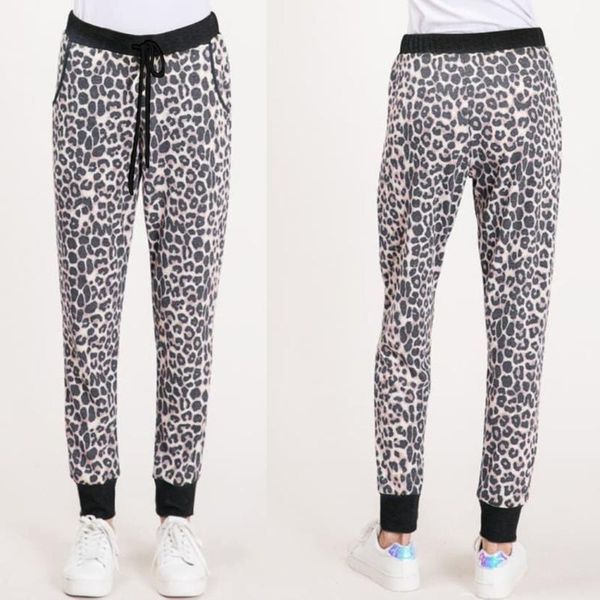 

women's pants & capris sweatpants women fashion korean ladies leopard hip hop dance harem elastic casual trousers pencil pants#35, Black;white